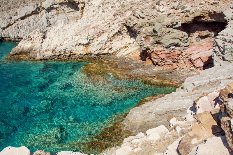 Different views of the coast of Greece stock photography