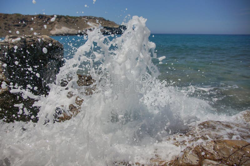 Different views of the coast of Greece royalty free stock images