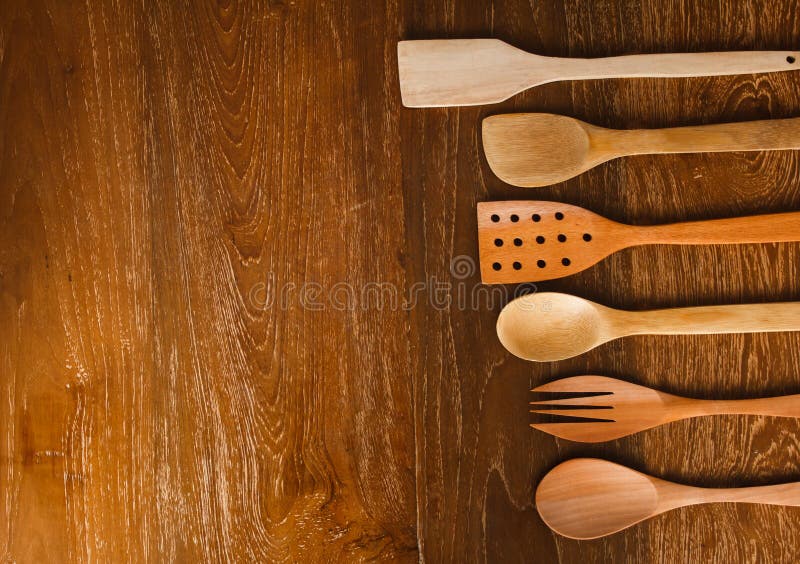 Different Wooden Kitchen Tools Stock Image Image of creative