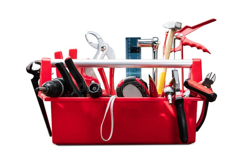 Different Worktools In Red Toolbox
