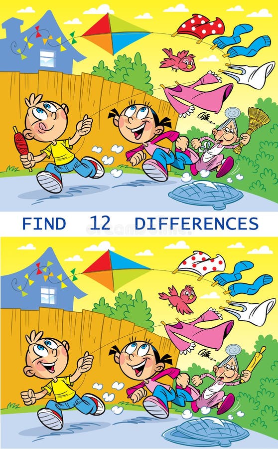 Differenze del ritrovamento dodici di puzzle
