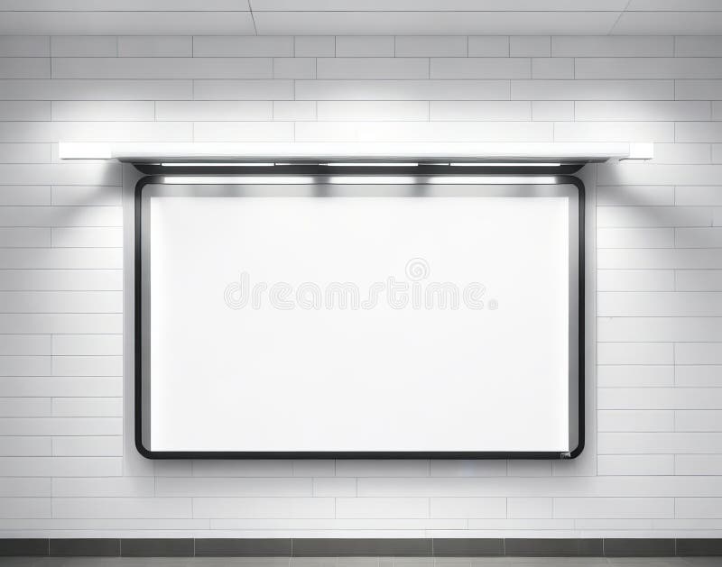 Diffondete il vostro messaggio con il display della scatola luminosa per la pubblicità della metropolitana. illustrazione vettoriale