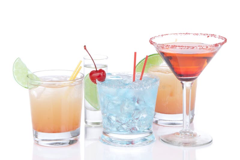 Différents types de cocktails image libre de droits Différents types de cocktails image libre de droits