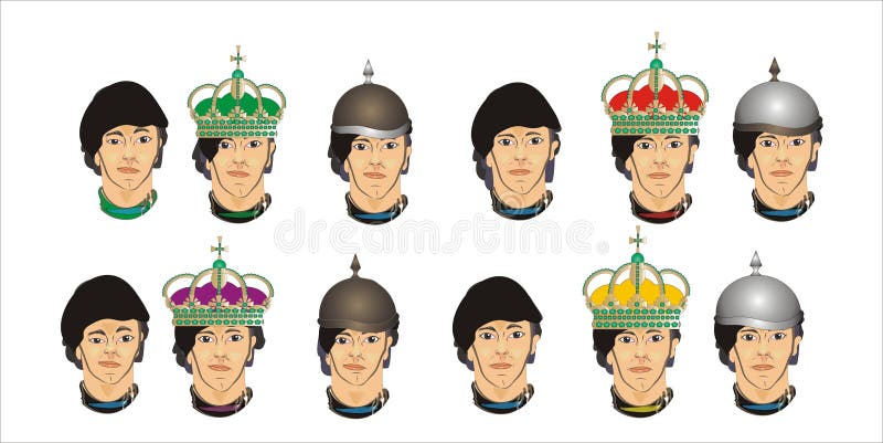 Différents visages des hommes illustration de vecteur Différents visages des hommes illustration de vecteur
