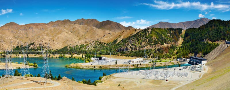 Lake Benmore hydroelectric dam, New Zealand. Lake Benmore hydroelectric dam, New Zealand