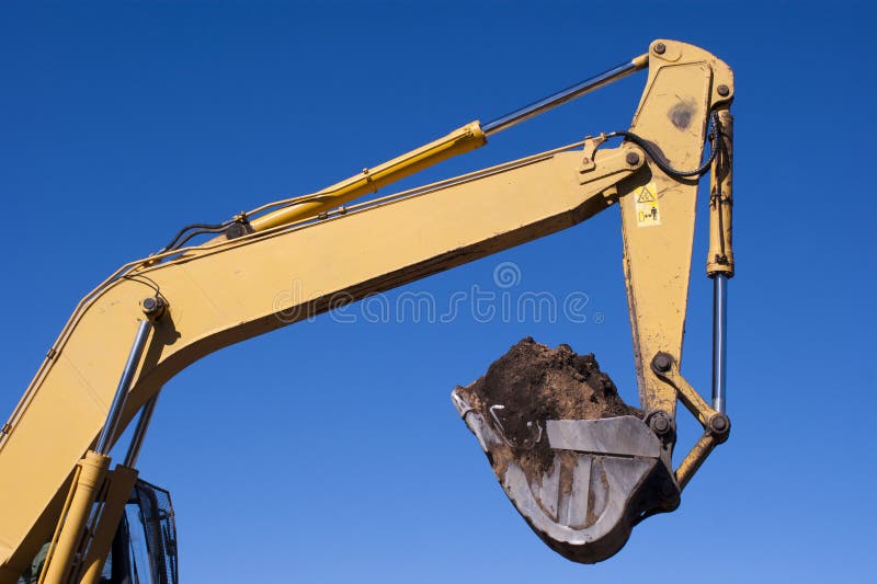 Claw or Shovel of Digger Machine Use in Construction Site in Colsed Up