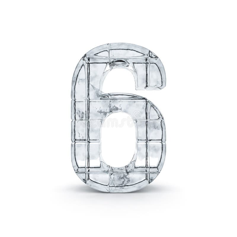 Ice Font Number Six Stock Illustrations – 77 Ice Font Number Six