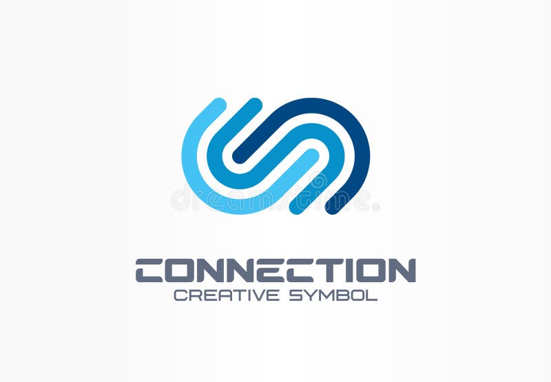 Digitaces conectan concepto creativo del símbolo La comunidad se une a, integración, logotipo del negocio del extracto de la red
