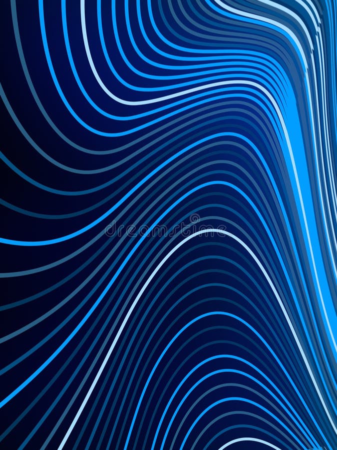 Digital blue colored lines abstract background. 3d rendering vector illustration