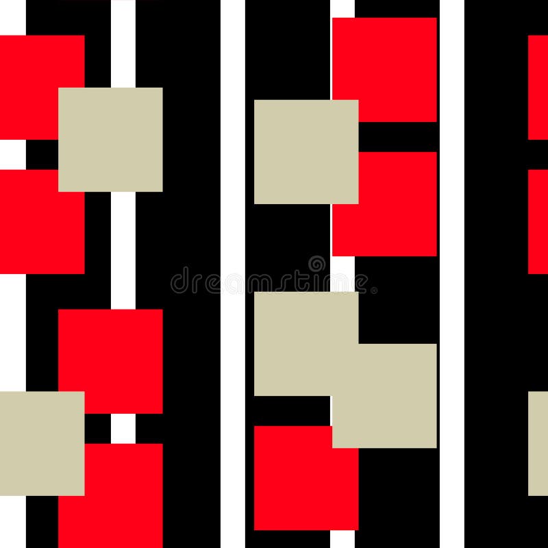 Digital abstract linear geometric seamless pattern background design in red and black colors. Vector illustration. stock illustration Digital abstract linear geometric seamless pattern background design in red and black colors. Vector illustration. stock illustration