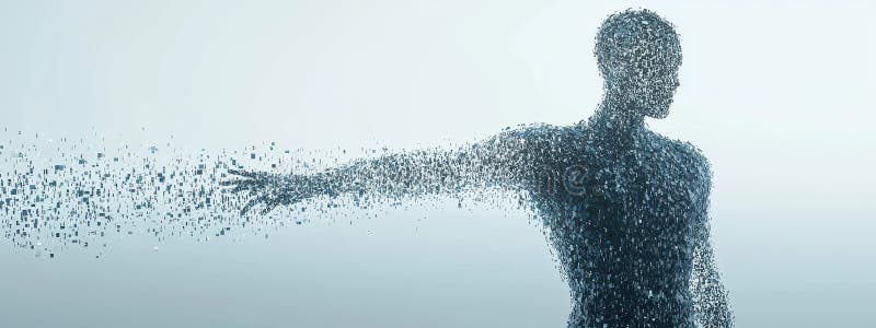 Digital Abstract, Minimalistic Body of Binary Code stock images