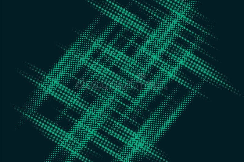 Digital abstract pattern of teal dots forming dynamic waveform visualization on black background vector illustration