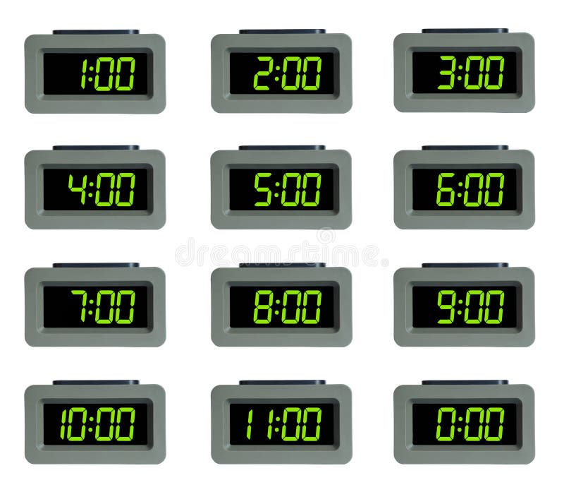 Digital alarm clock royalty free stock photo