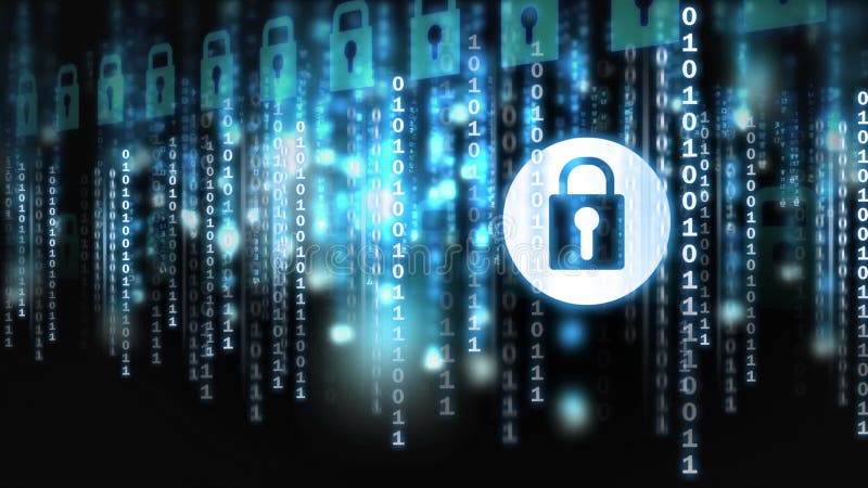 Digital animation of binary technology code stock video