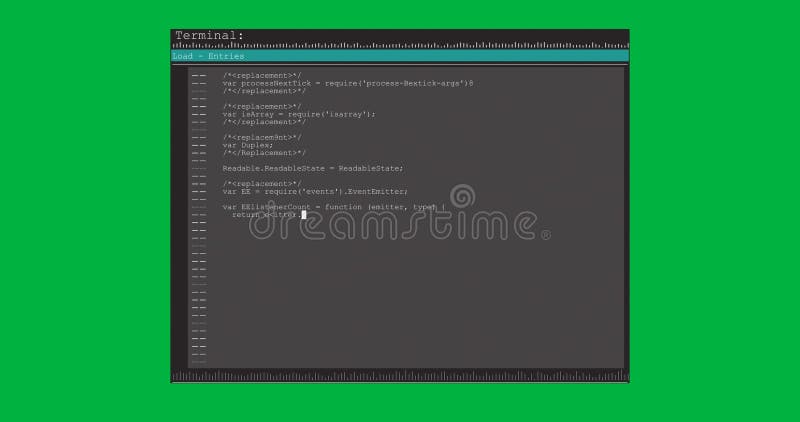 Digital animation of computer interface data processing and programming coding computer script programming and interface ελεύθερη απεικόνιση δικαιώματος