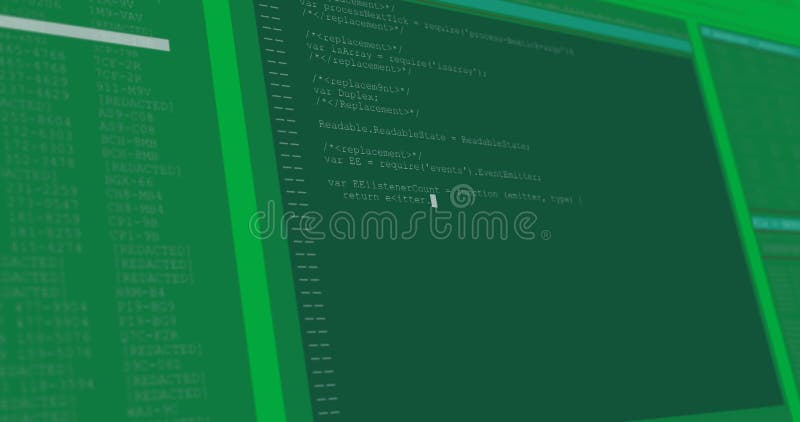 Digital animation of computer interface data processing and programming coding computer script programming and interface ελεύθερη απεικόνιση δικαιώματος