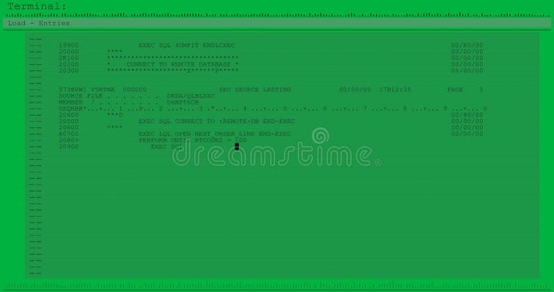 Digital animation of computer interface data processing and programming coding computer script programming and interface διανυσματική απεικόνιση