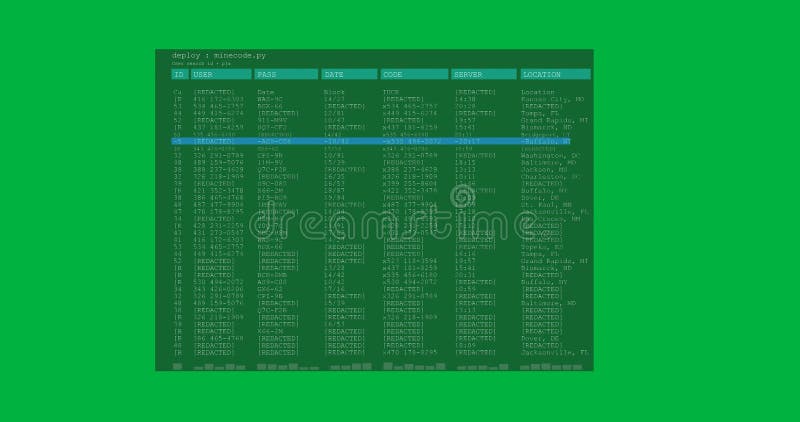 Digital animation of computer interface data processing and programming coding computer script programming and interface απεικόνιση αποθεμάτων