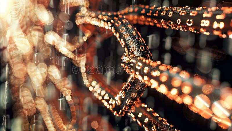 Digital Art Illumination, Circuit Bokeh, generative ai stock illustration