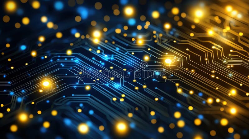 Digital art in modern environments exploring innovation and circuitry concepts royalty free stock photography