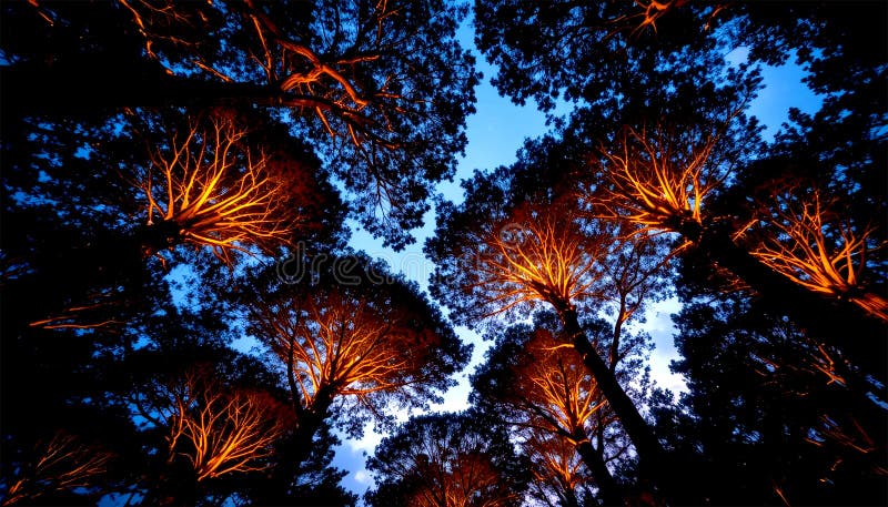 Forest Treetops Sky View Stock Illustrations – 638 Forest