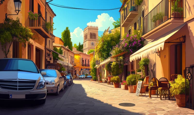 A digital artwork of the Biza Tower in Rome, featuring classical columns intertwined with abstract red shapes to highlight modern architectural design concepts. Abstract classical stock images, royalty-free photos and pictures