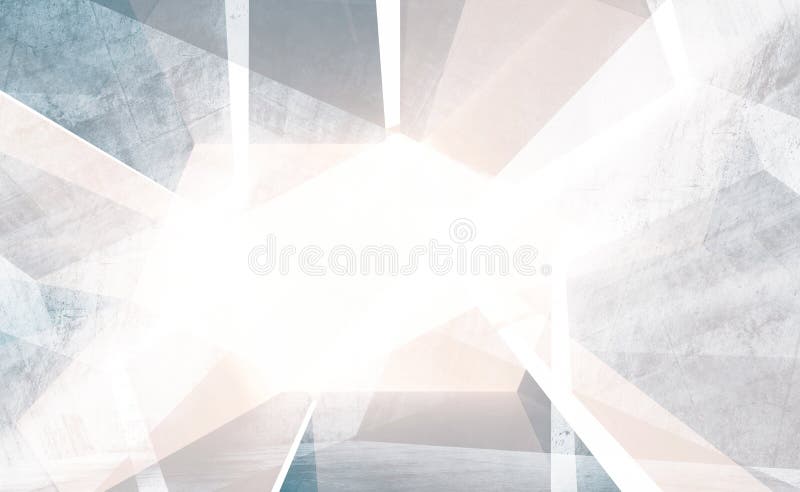 Digital background with bright concrete walls. 3d stock images