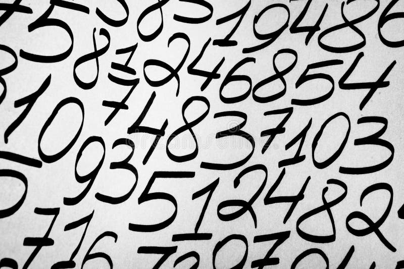 Digital background with numbers. Texture of random numbers figures. stock images