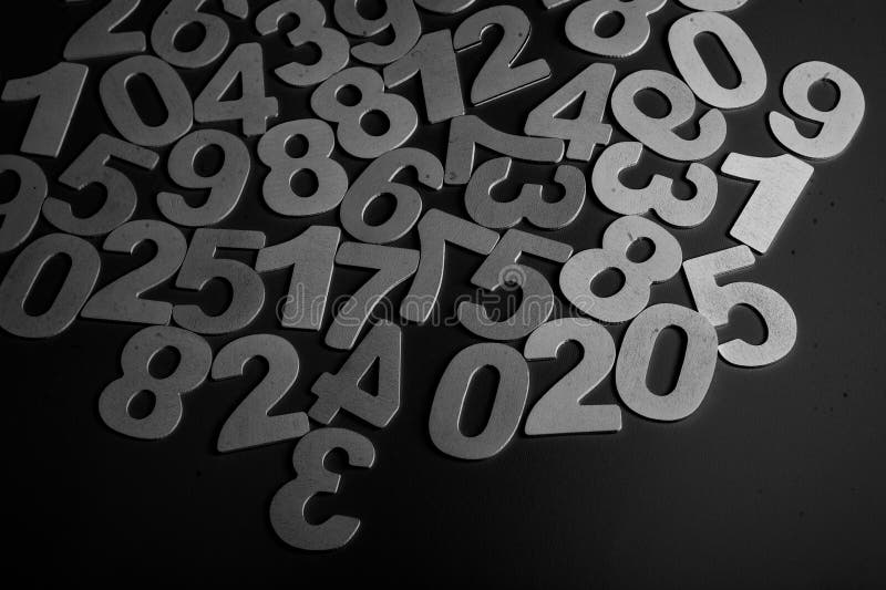 Digital background with numbers. Texture of random numbers figures. stock photos