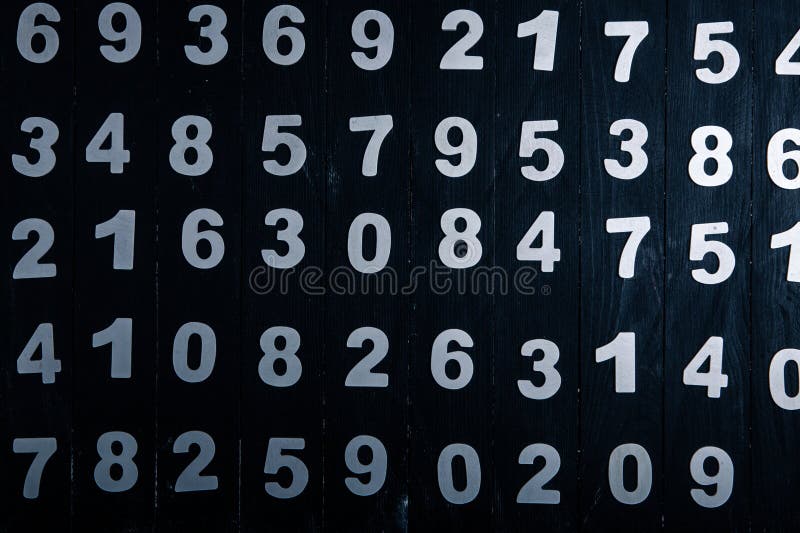 Digital background with numbers. Texture of random numbers figures. stock photography