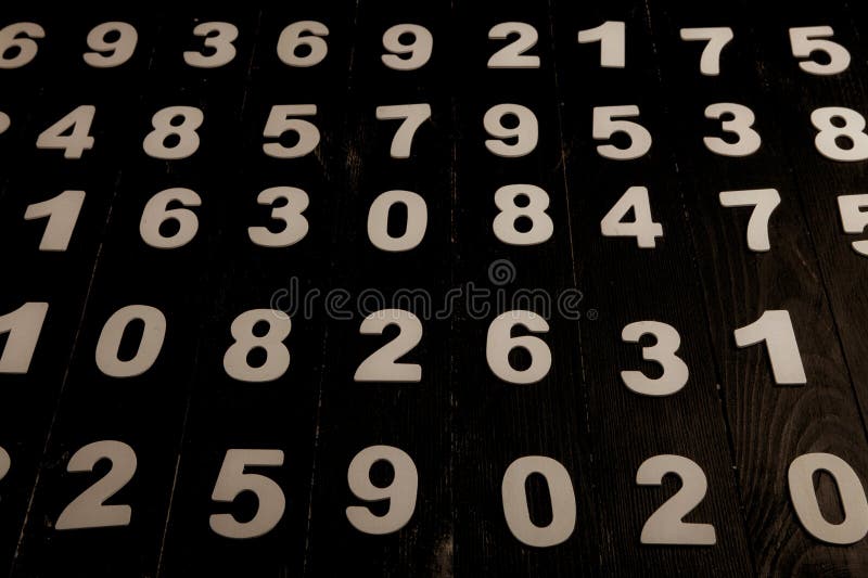 Digital background with numbers. Texture of random numbers figures. stock images