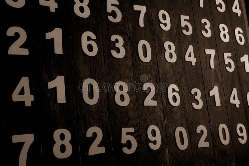 Digital background with numbers. Texture of random numbers figures. stock photos