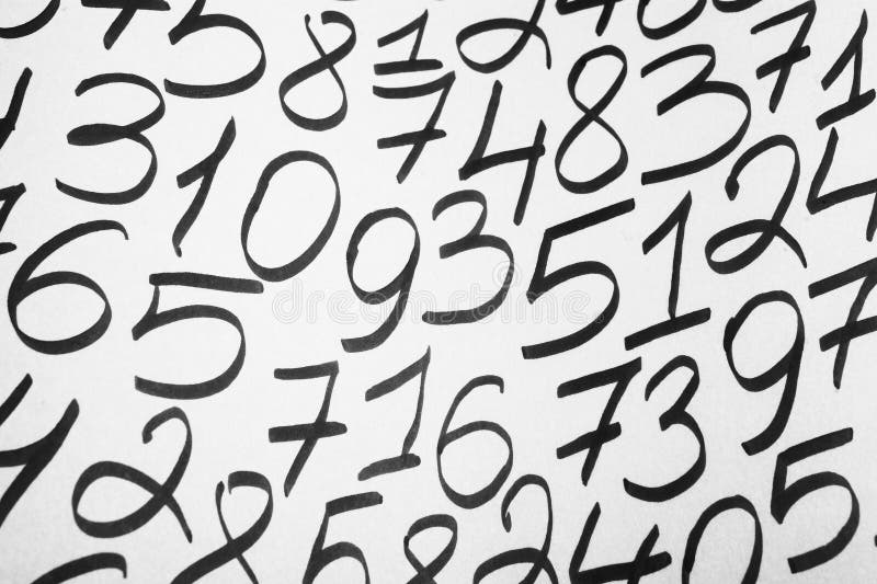 Digital background with numbers. Texture of random numbers figures. stock photography