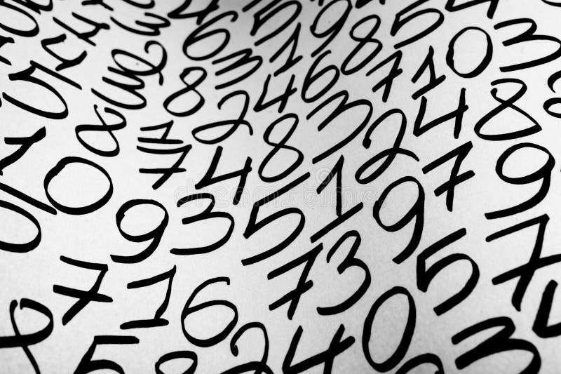 Digital background with numbers. Texture of random numbers figures. stock photography