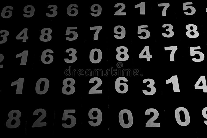 Digital background with numbers. Texture of random numbers figures. stock illustration