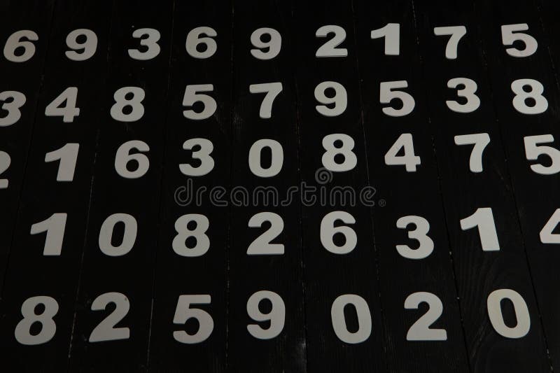 Digital background with numbers. Texture of random numbers figures. stock photo