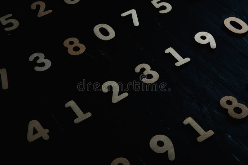Digital background with numbers. Texture of random numbers figures. stock photography