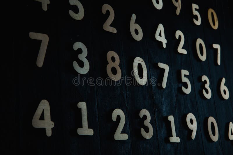 Digital background with numbers. Texture of random numbers figures. stock images