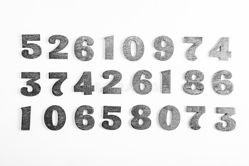 Digital background with numbers. Texture of random numbers figures. stock image