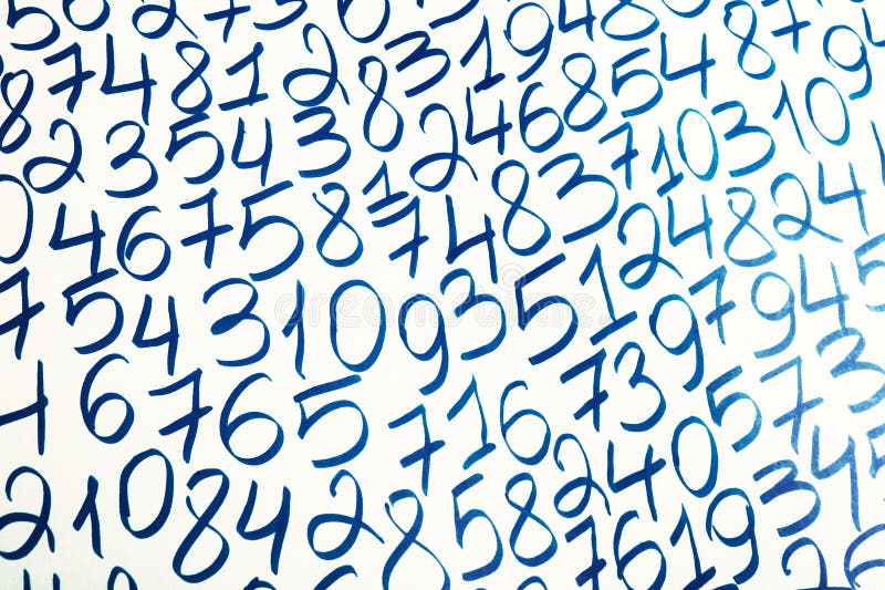 Digital background with numbers. Texture of random numbers figures. stock image