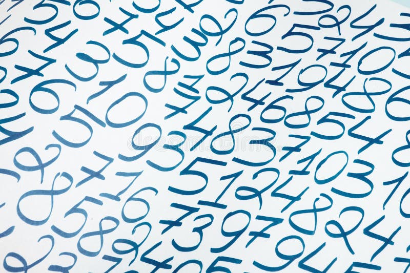 Digital background with numbers. Texture of random numbers figures. stock images