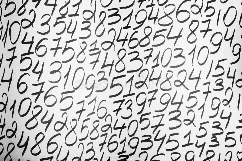 Digital background with numbers. Texture of random numbers figures. stock photo