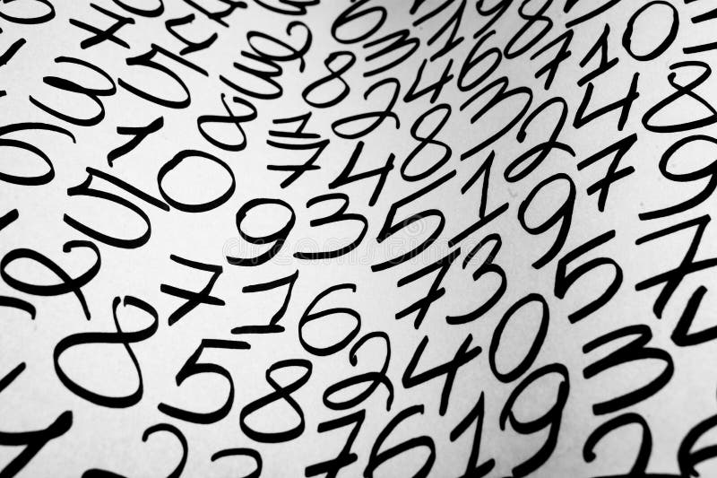 Digital background with numbers. Texture of random numbers figures. stock photo