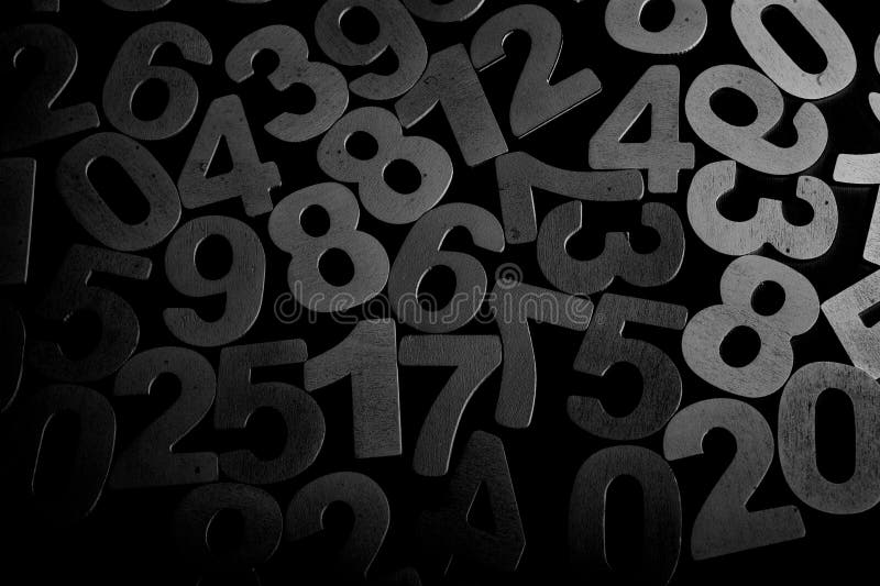 Digital background with numbers. Texture of random numbers figures. stock photo