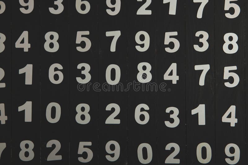 Digital background with numbers. Texture of random numbers figures. stock image