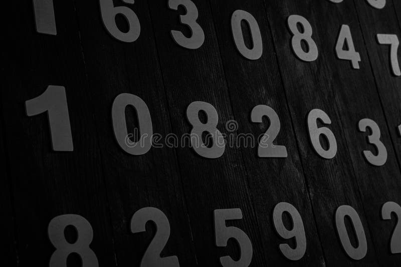 Digital background with numbers. Texture of random numbers figures. stock photography