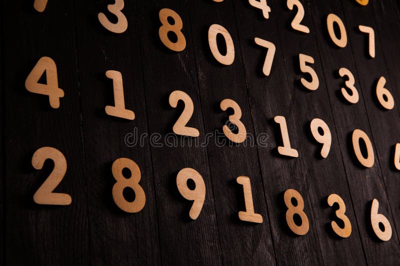 Digital background with numbers. Texture of random numbers figures. stock photo