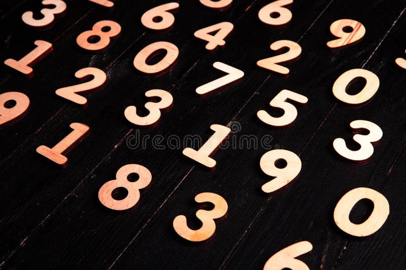 Digital background with numbers. Texture of random numbers figures. stock images