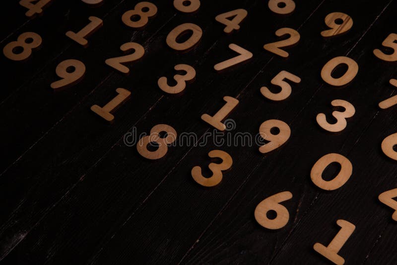 Digital background with numbers. Texture of random numbers figures. stock photo