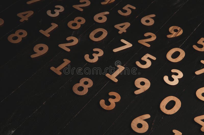 Digital background with numbers. Texture of random numbers figures. stock image